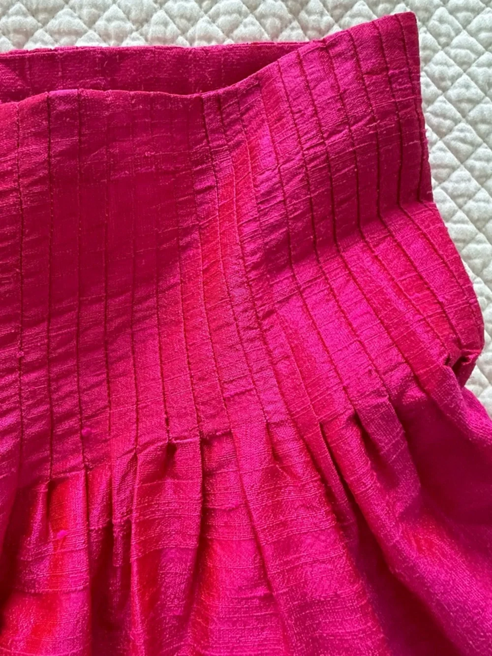 Gretchen Scott Silk Fit & Flare Skirt Pink S
